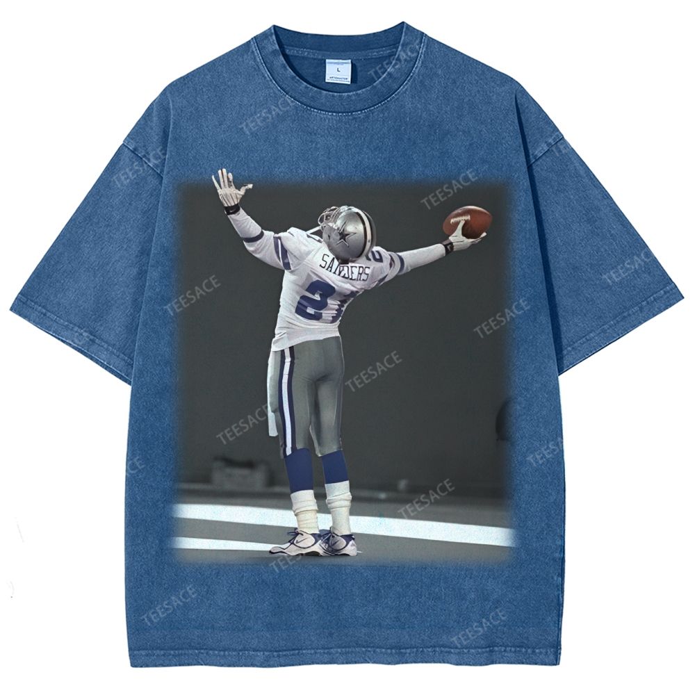 DEION SANDERS Unisex Fit Washed T-Shirt