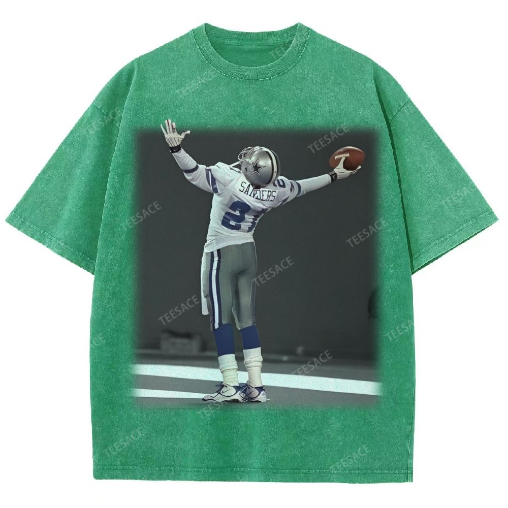 DEION SANDERS Unisex Fit Washed T-Shirt