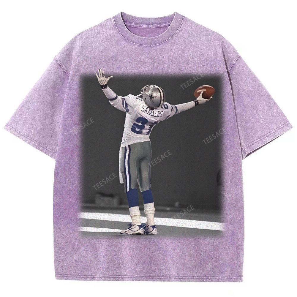 DEION SANDERS Unisex Fit Washed T-Shirt