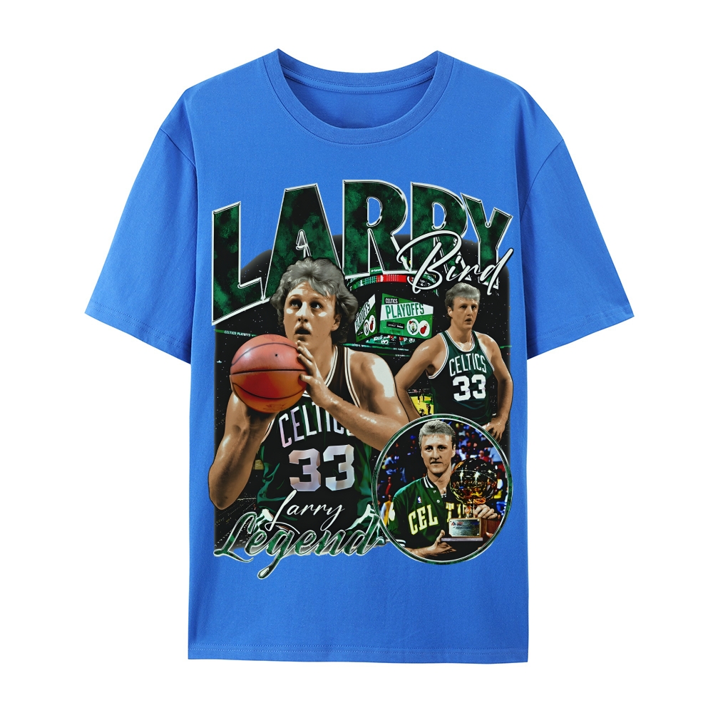 Casual Short Sleeve T-Shirt Larry Bird