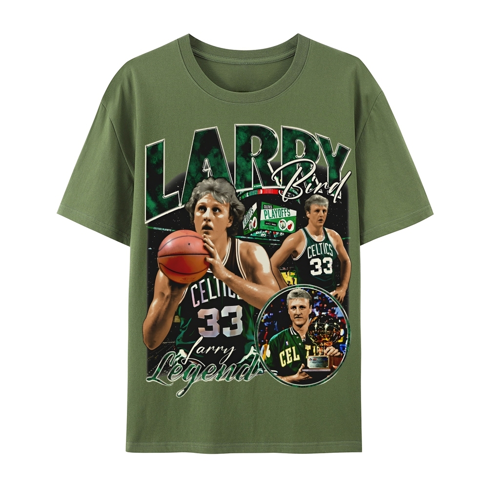Casual Short Sleeve T-Shirt Larry Bird