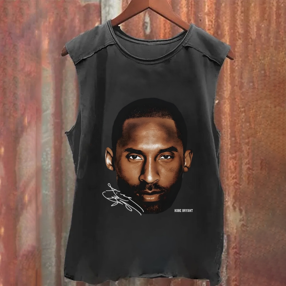 Kobe Unisex Vintage Tank Top Sleeveless Tee