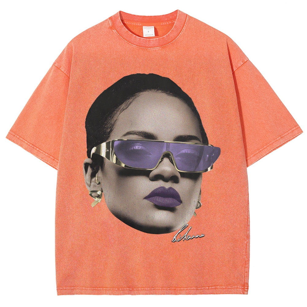 RIHANNA SIGNATURE Unisex Fit Washed T-Shirt