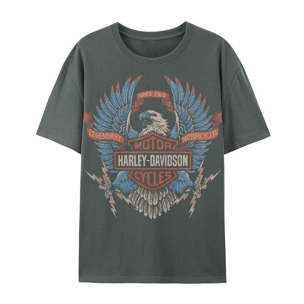 Casual Short Sleeve T-Shirt HARLEY DAVIDSON ELECTRIC EAGLE 