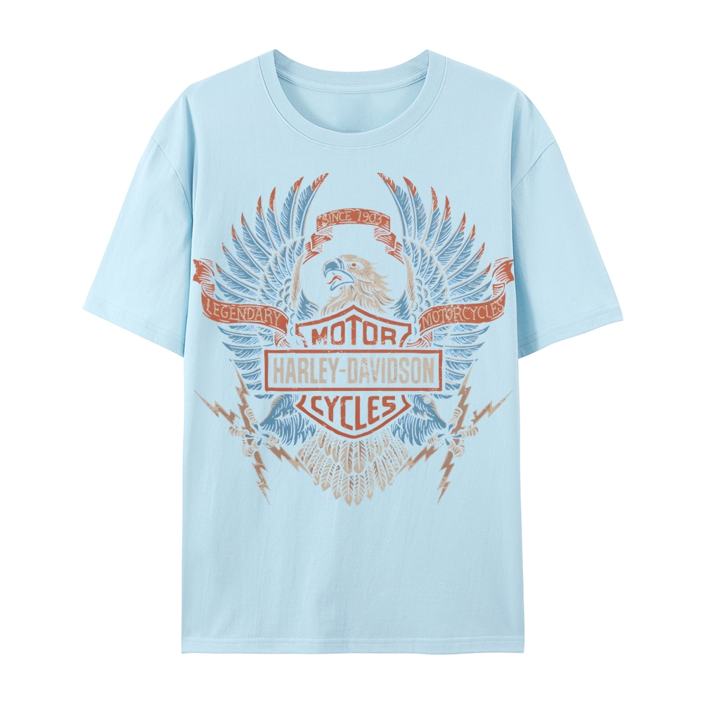 Casual Short Sleeve T-Shirt HARLEY DAVIDSON ELECTRIC EAGLE 