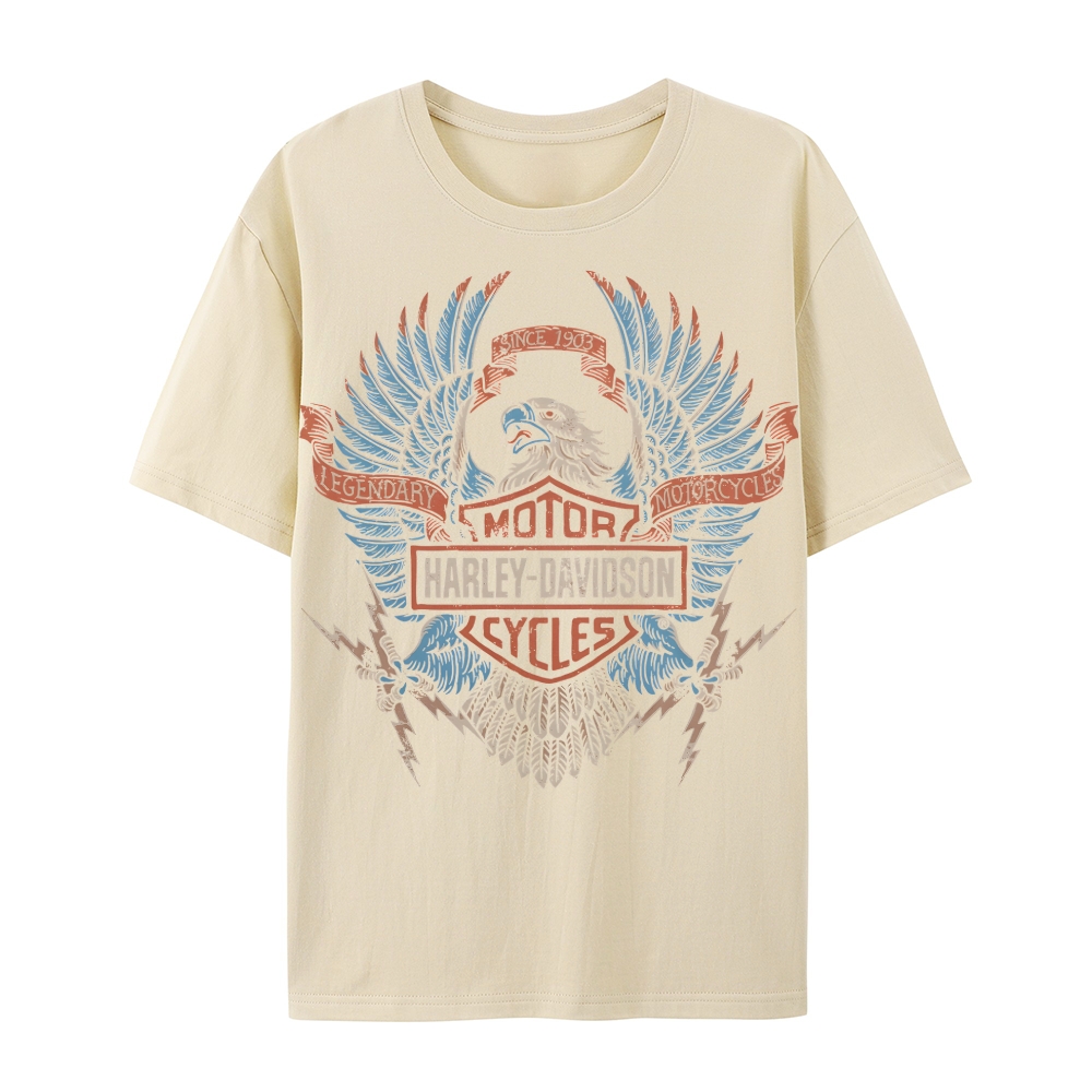 Casual Short Sleeve T-Shirt HARLEY DAVIDSON ELECTRIC EAGLE 