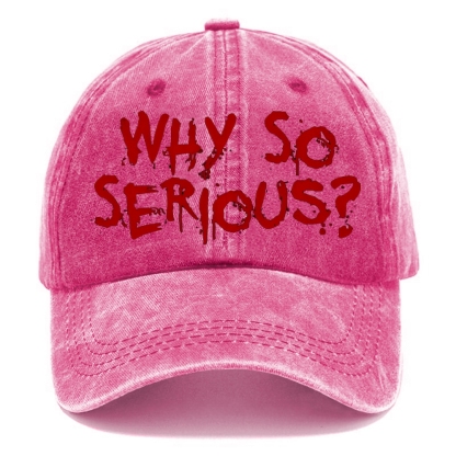 Unisex Vintage Casual Washed Cap | WHY SO SERIOUS