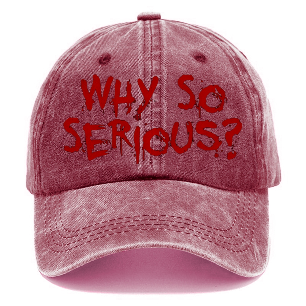 Unisex Vintage Casual Washed Cap | WHY SO SERIOUS