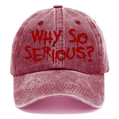Unisex Vintage Casual Washed Cap | WHY SO SERIOUS