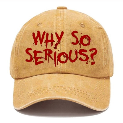 Unisex Vintage Casual Washed Cap | WHY SO SERIOUS