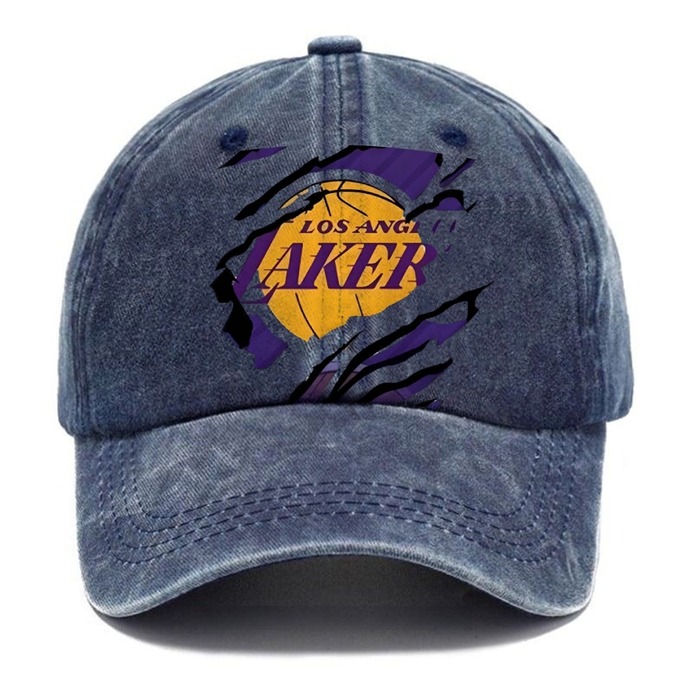 Unisex Vintage Casual Washed Cap | Lakers