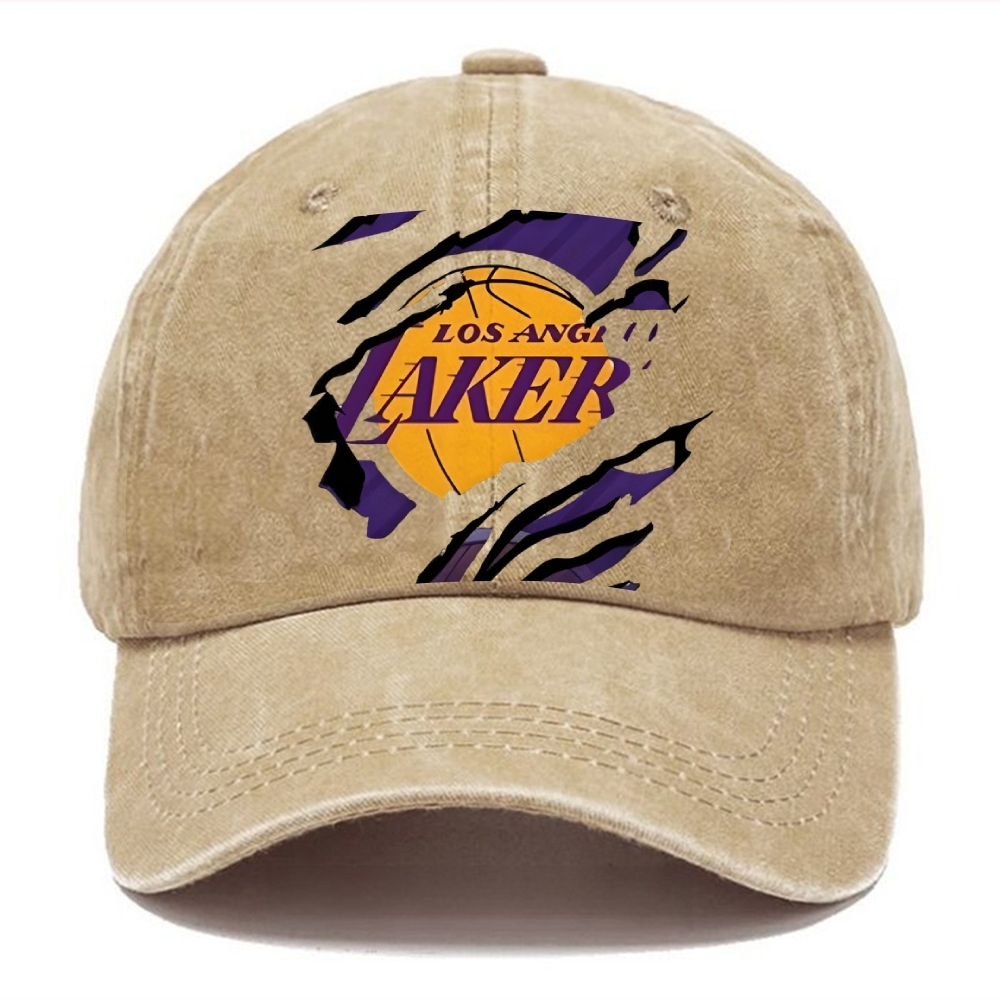 Unisex Vintage Casual Washed Cap | Lakers