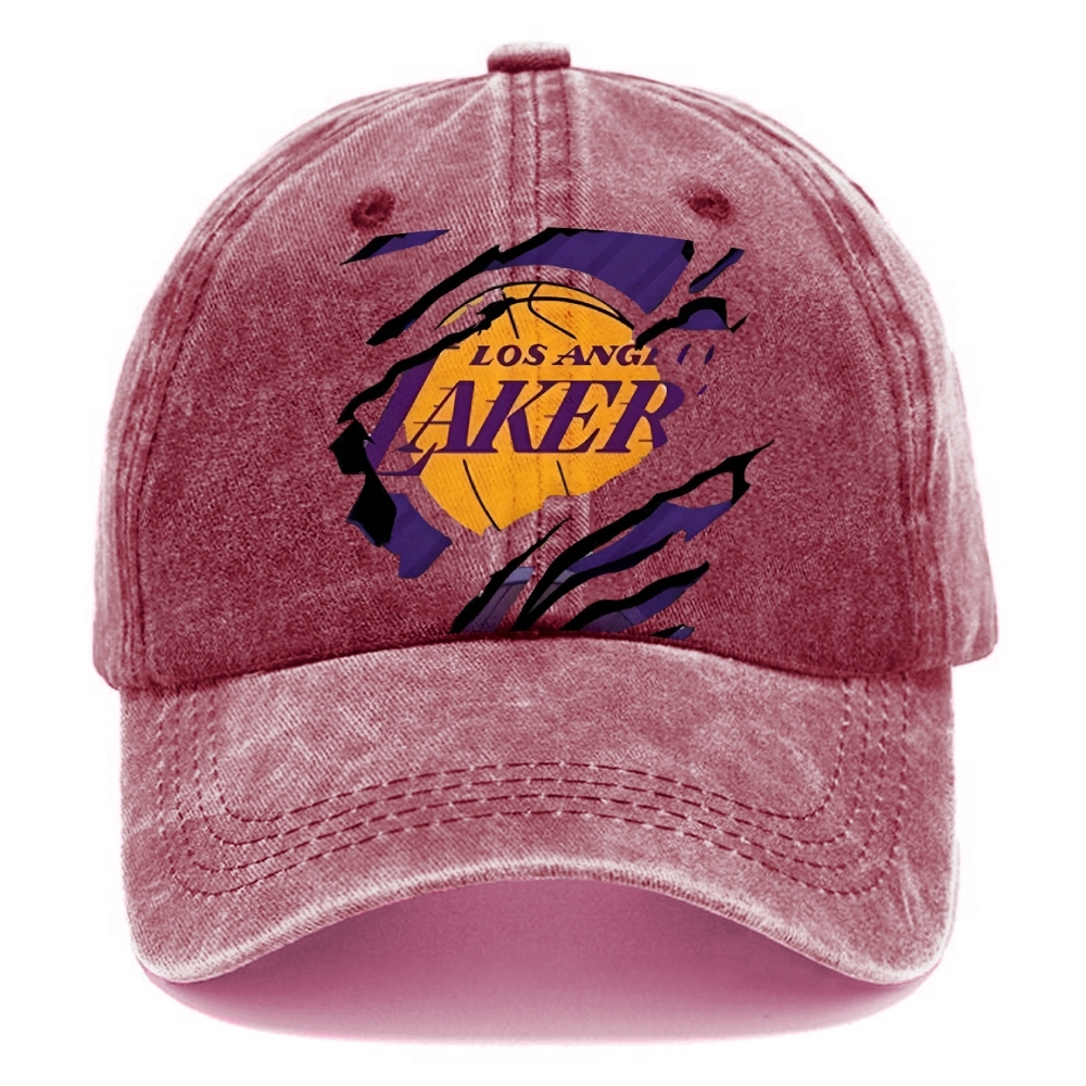 Unisex Vintage Casual Washed Cap | Lakers