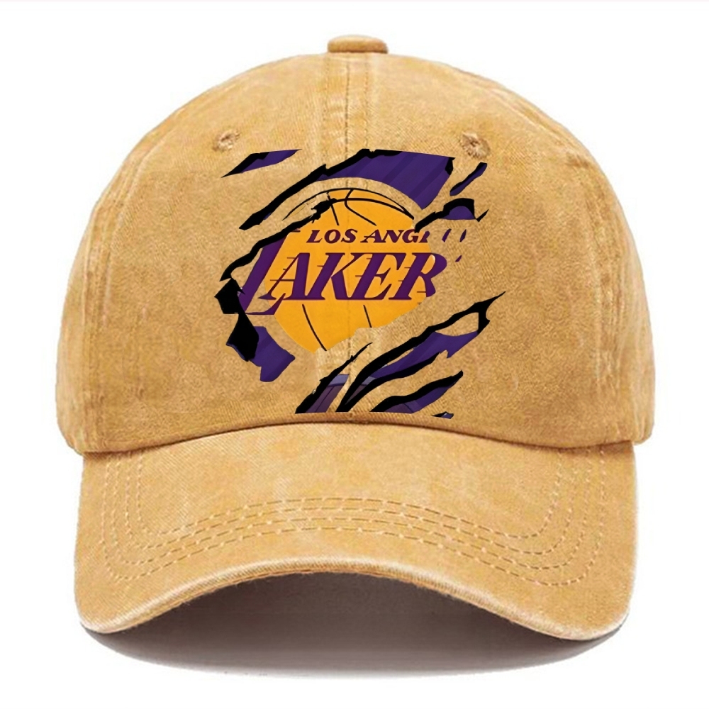 Unisex Vintage Casual Washed Cap | Lakers