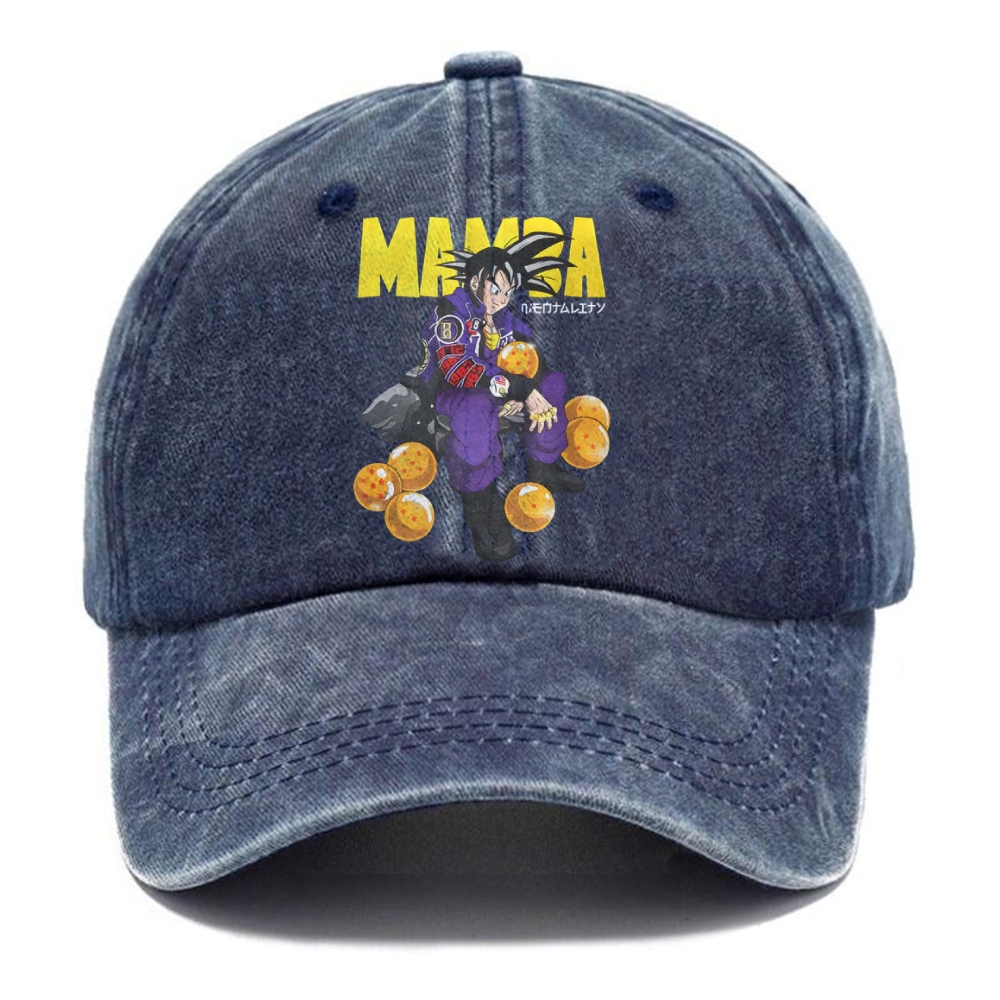 Unisex Vintage Casual Washed Cap | MAMBA GOKU