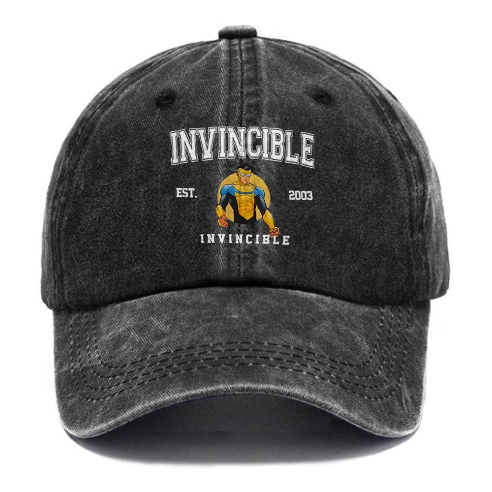 Unisex Vintage Casual Washed Cap | Invincible 