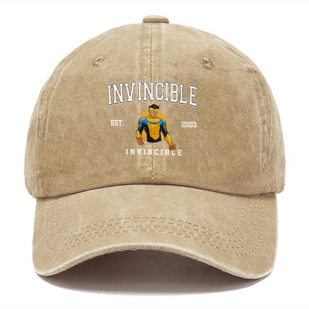 Unisex Vintage Casual Washed Cap | Invincible 