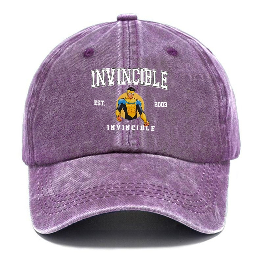 Unisex Vintage Casual Washed Cap | Invincible 