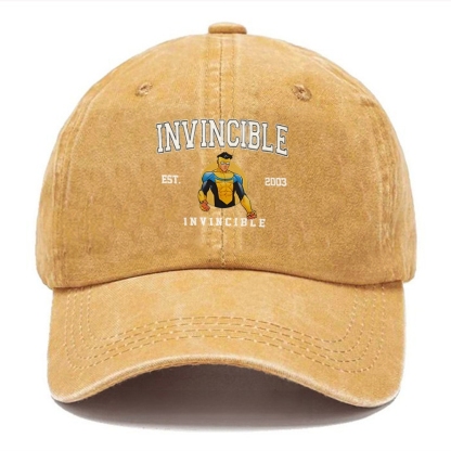 Unisex Vintage Casual Washed Cap | Invincible 