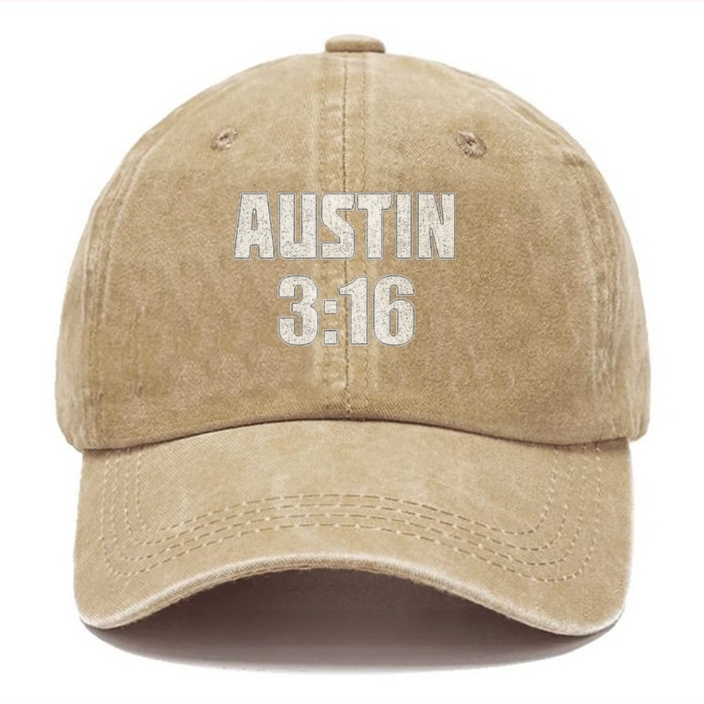 Unisex Vintage Casual Washed Cap | AUSTIN 3:16