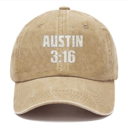 Unisex Vintage Casual Washed Cap | AUSTIN 3:16