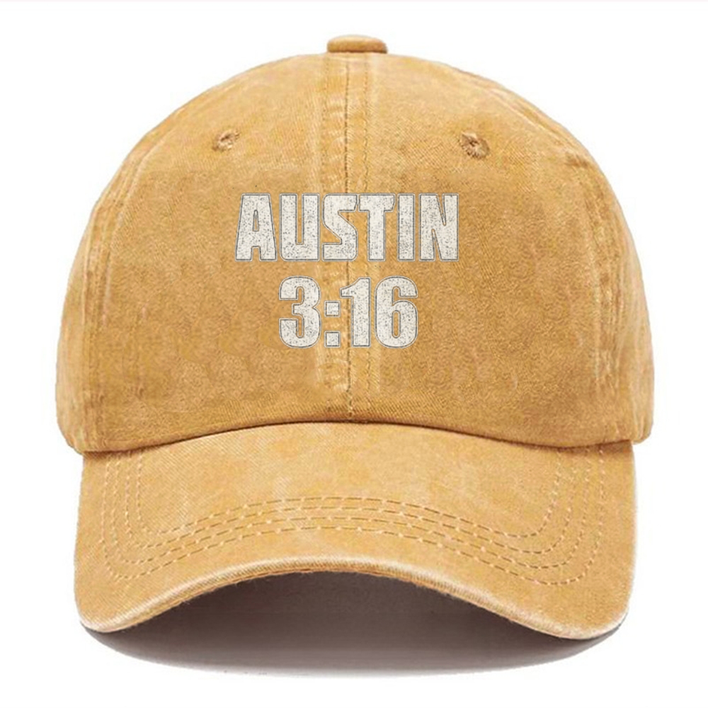 Unisex Vintage Casual Washed Cap | AUSTIN 3:16
