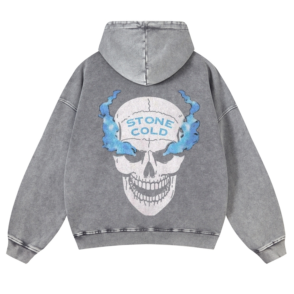 Casual Washed Hoodie STONE COLD