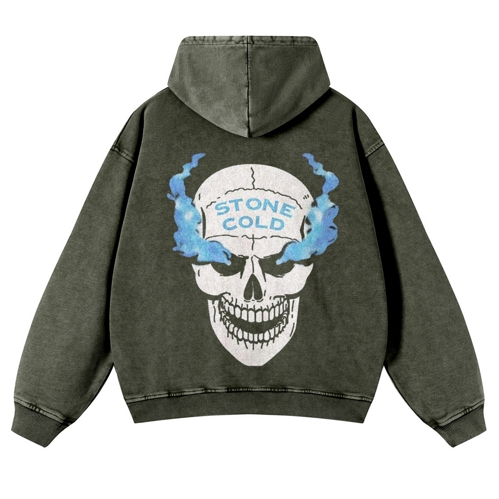 Casual Washed Hoodie STONE COLD