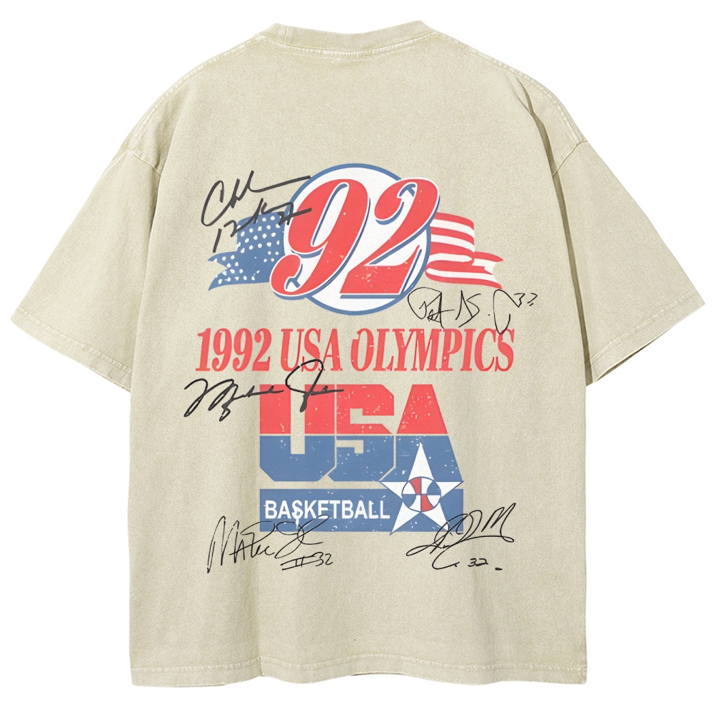 Unisex Fit Washed T-Shirt | 1992 USA TEAM