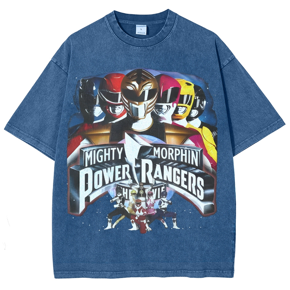 Unisex Fit Washed T-Shirt | POWER RANGERS