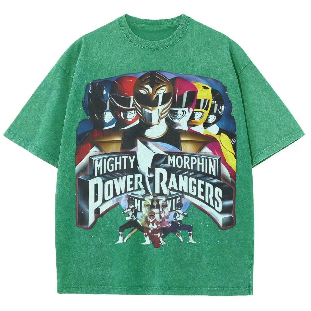 Unisex Fit Washed T-Shirt | POWER RANGERS
