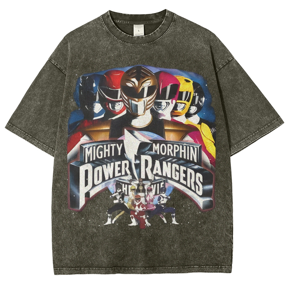 Unisex Fit Washed T-Shirt | POWER RANGERS
