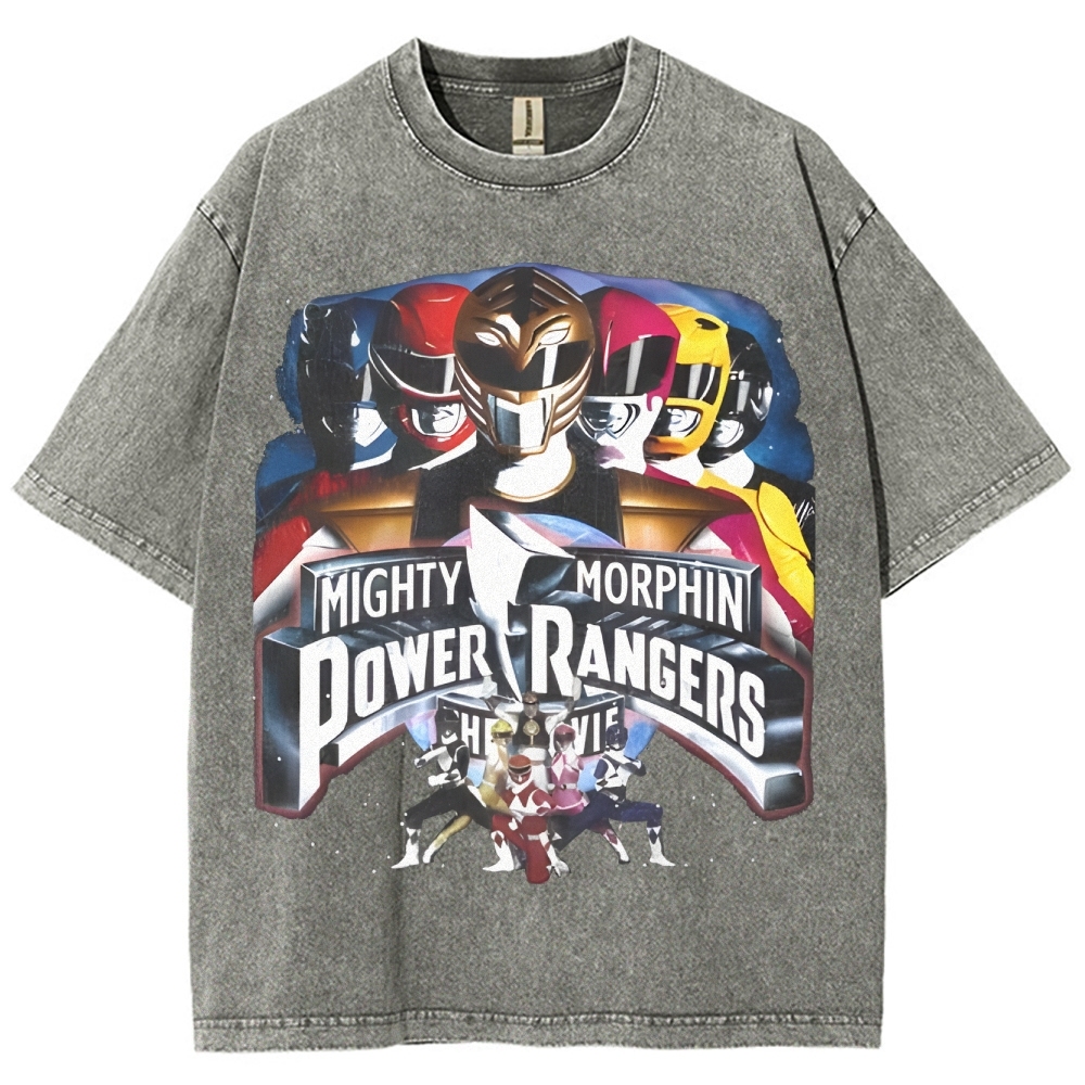 Unisex Fit Washed T-Shirt | POWER RANGERS