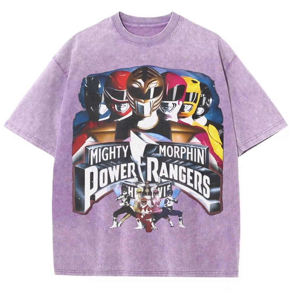 Unisex Fit Washed T-Shirt | POWER RANGERS