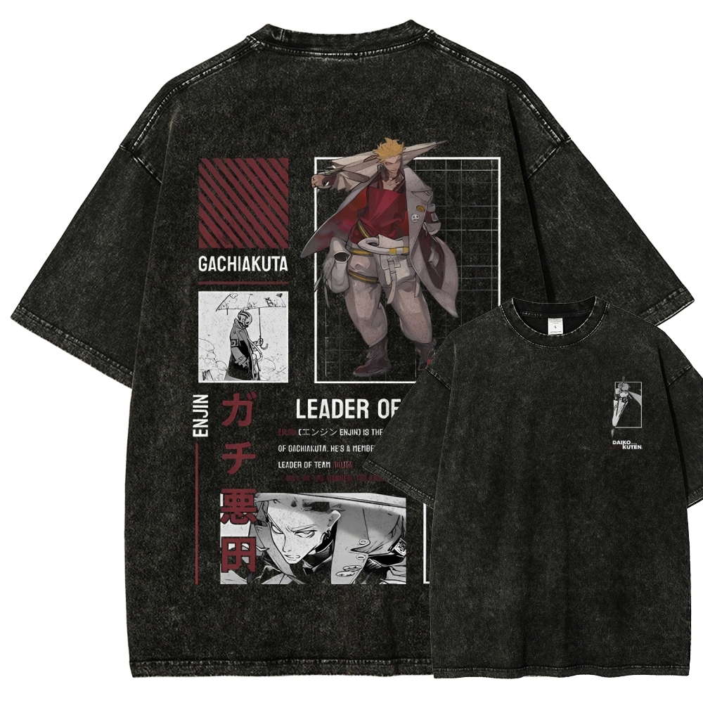 Unisex Fit Washed vintage T-Shirt GACHIAKUTA
