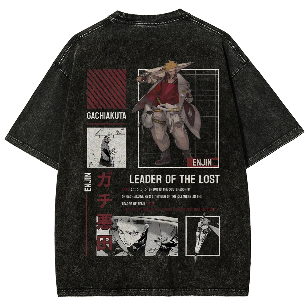 Unisex Fit Washed vintage T-Shirt GACHIAKUTA
