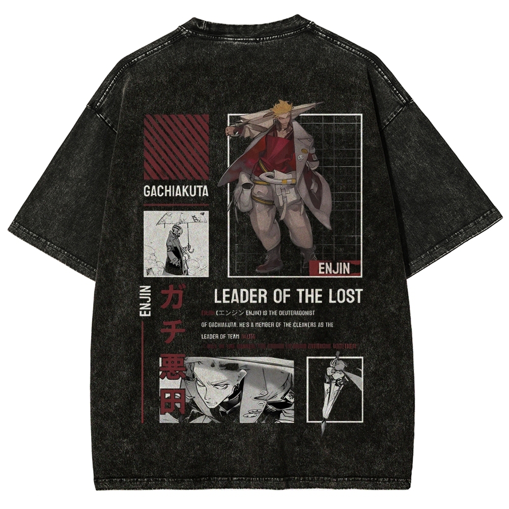 Unisex Fit Washed vintage T-Shirt GACHIAKUTA