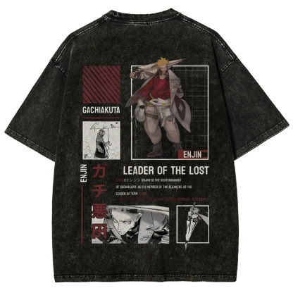 Unisex Fit Washed vintage T-Shirt GACHIAKUTA