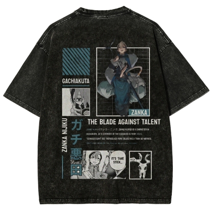 Unisex Fit Washed vintage T-Shirt GACHIAKUTA