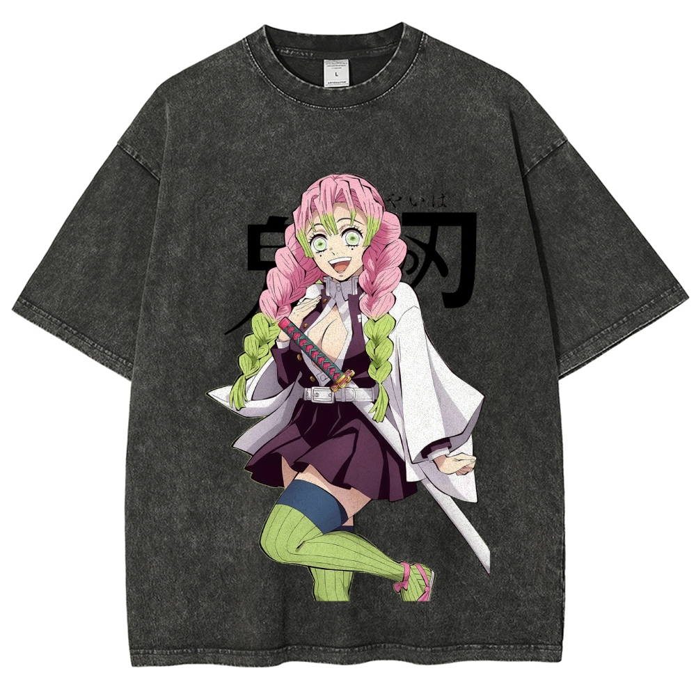 Unisex Fit Washed T-Shirt | 鬼滅の刃
