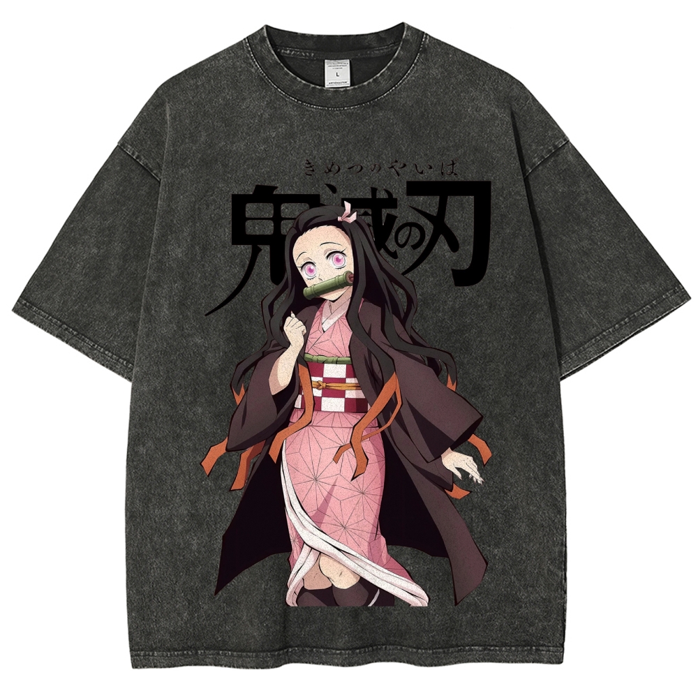 Unisex Fit Washed T-Shirt | 鬼滅の刃