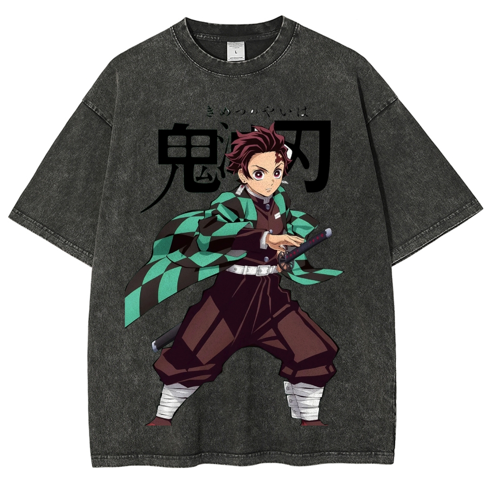 Unisex Fit Washed T-Shirt | 鬼滅の刃