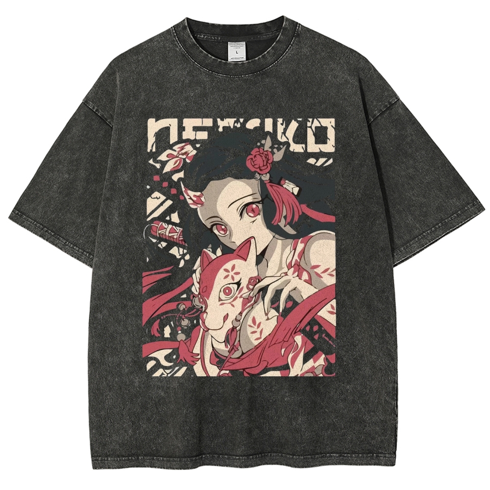 Unisex Fit Washed T-Shirt | 鬼滅の刃
