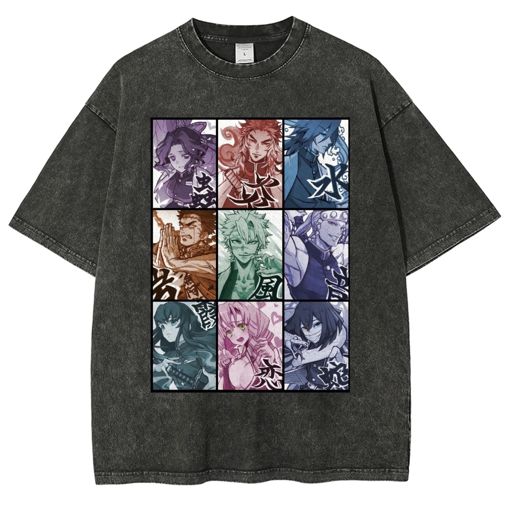 Unisex Fit Washed T-Shirt | 鬼滅の刃