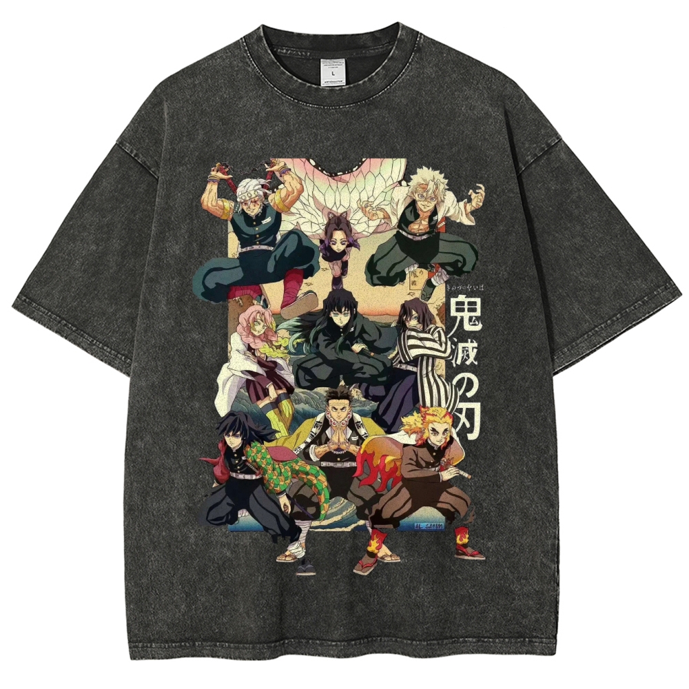 Unisex Fit Washed T-Shirt | 鬼滅の刃