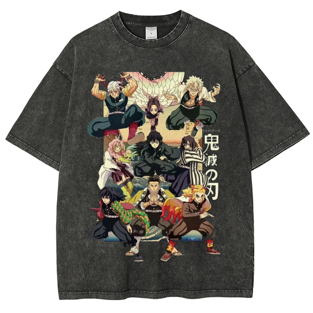 Unisex Fit Washed T-Shirt | 鬼滅の刃
