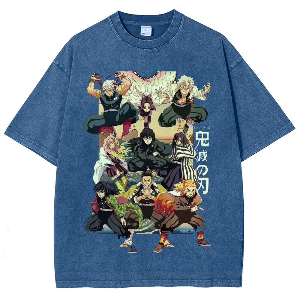 Unisex Fit Washed T-Shirt | 鬼滅の刃
