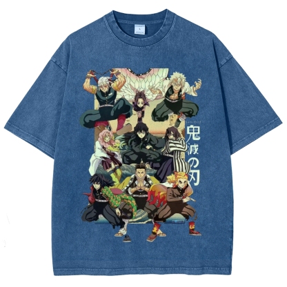 Unisex Fit Washed T-Shirt | 鬼滅の刃