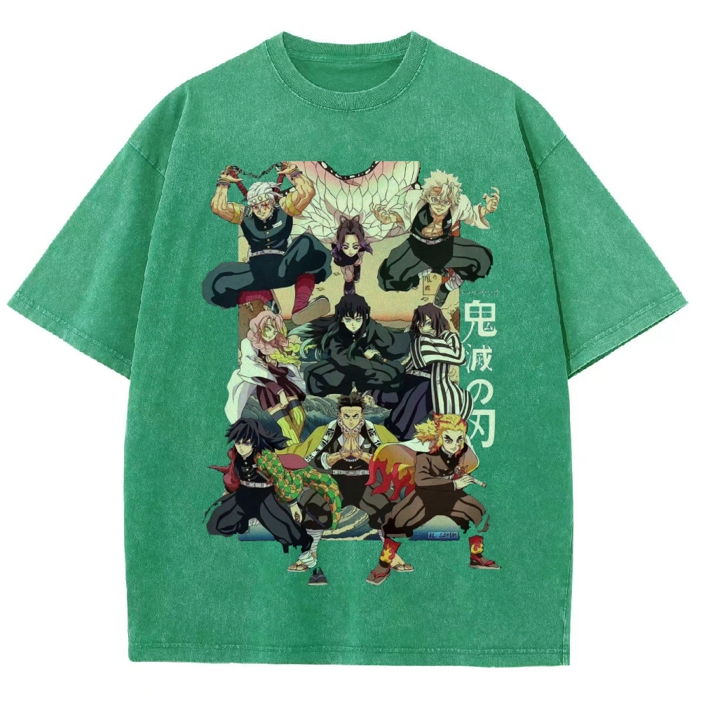 Unisex Fit Washed T-Shirt | 鬼滅の刃