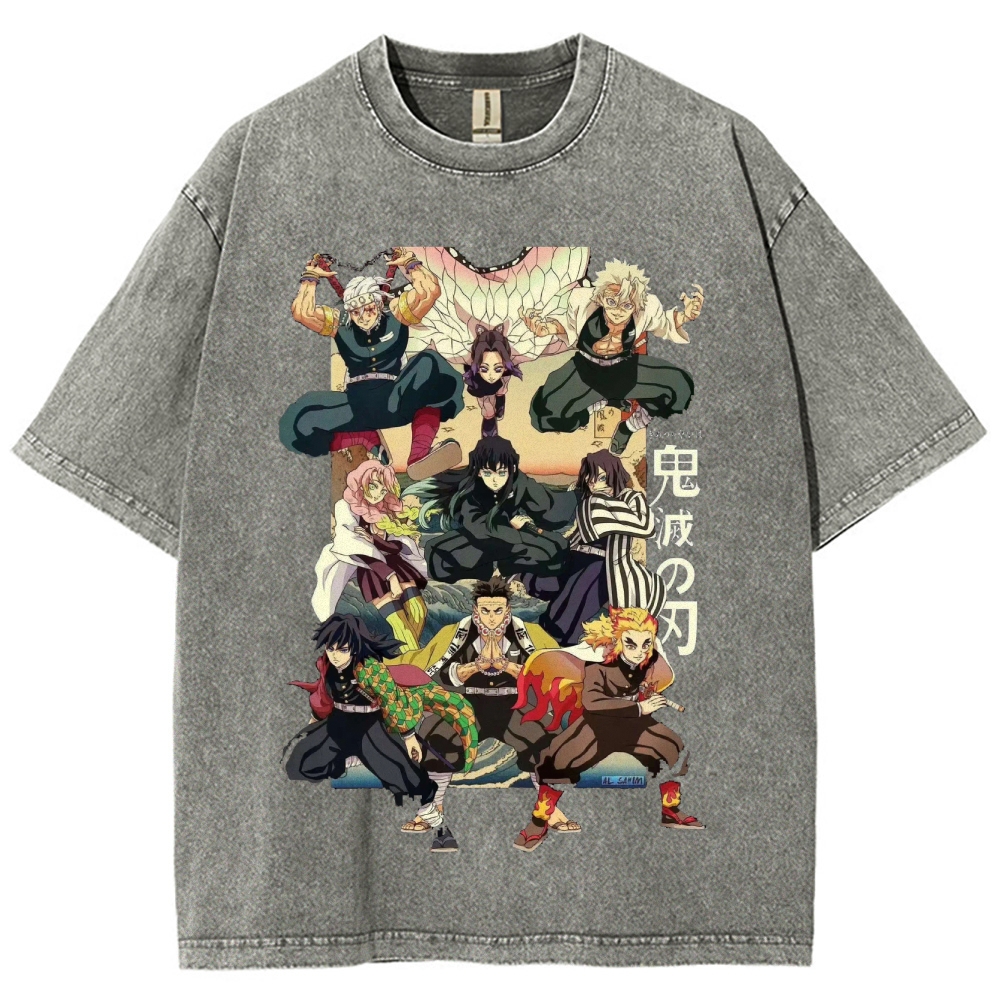 Unisex Fit Washed T-Shirt | 鬼滅の刃